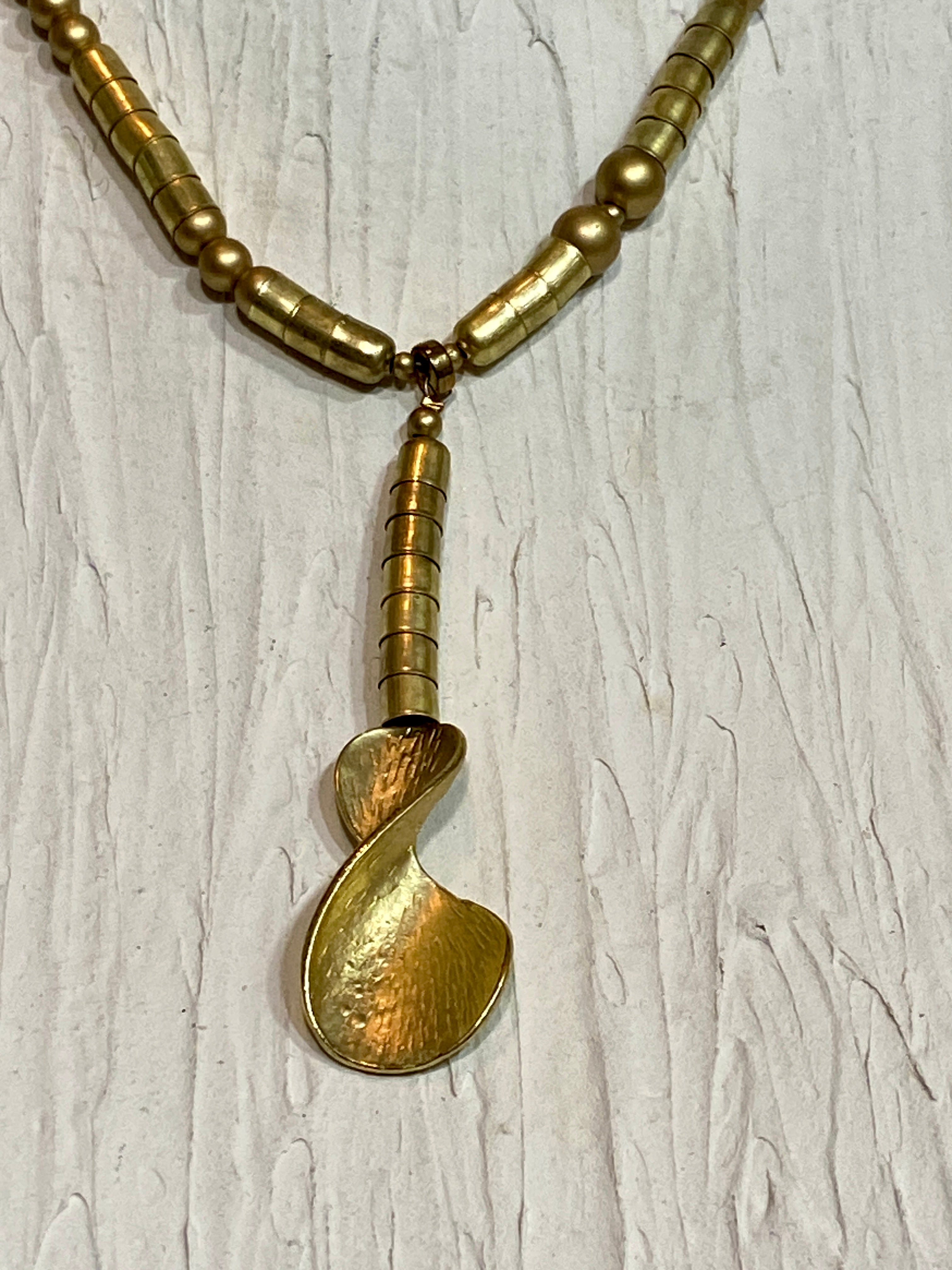 Gold tone choker