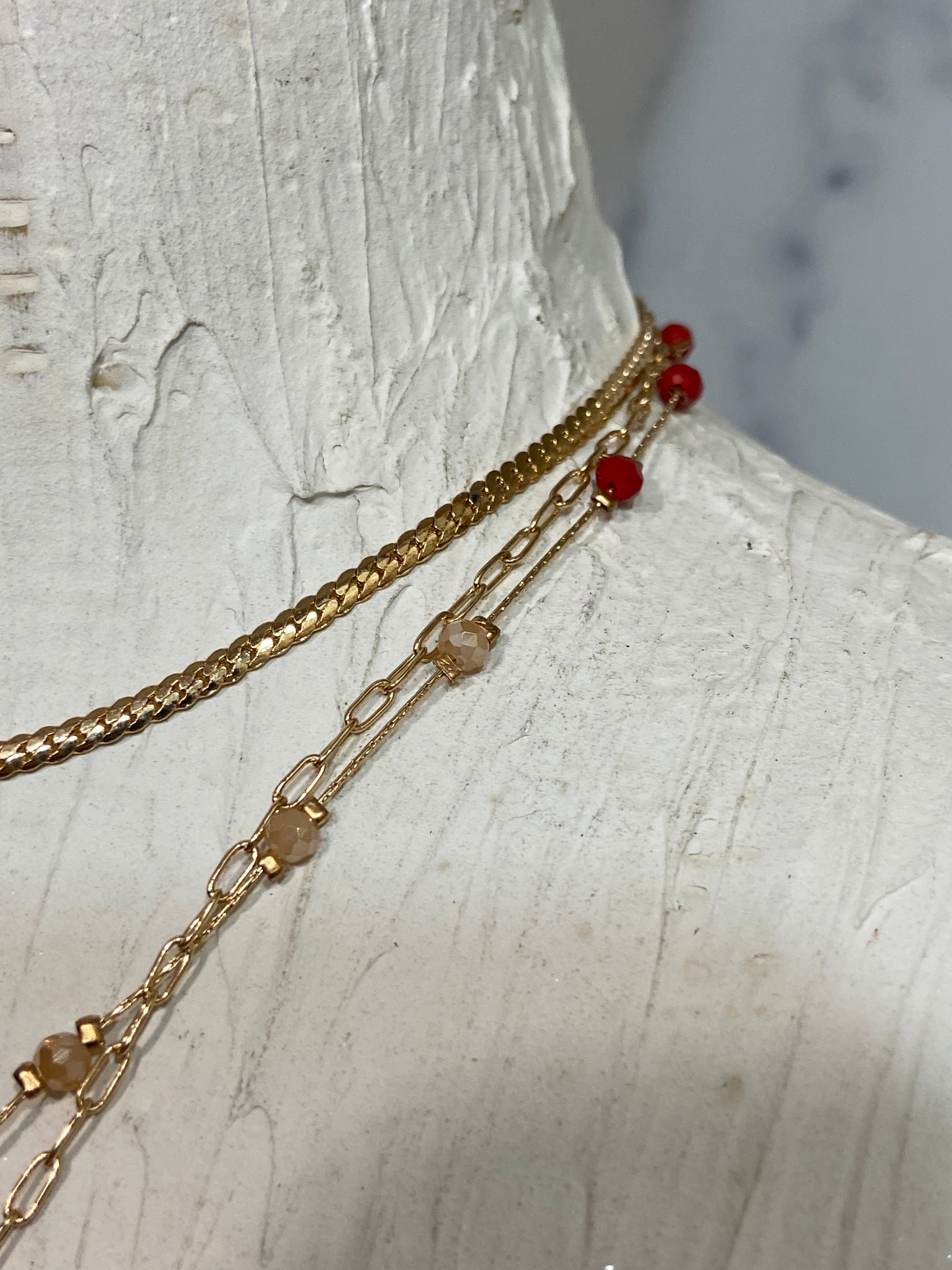 Gold layer necklaces