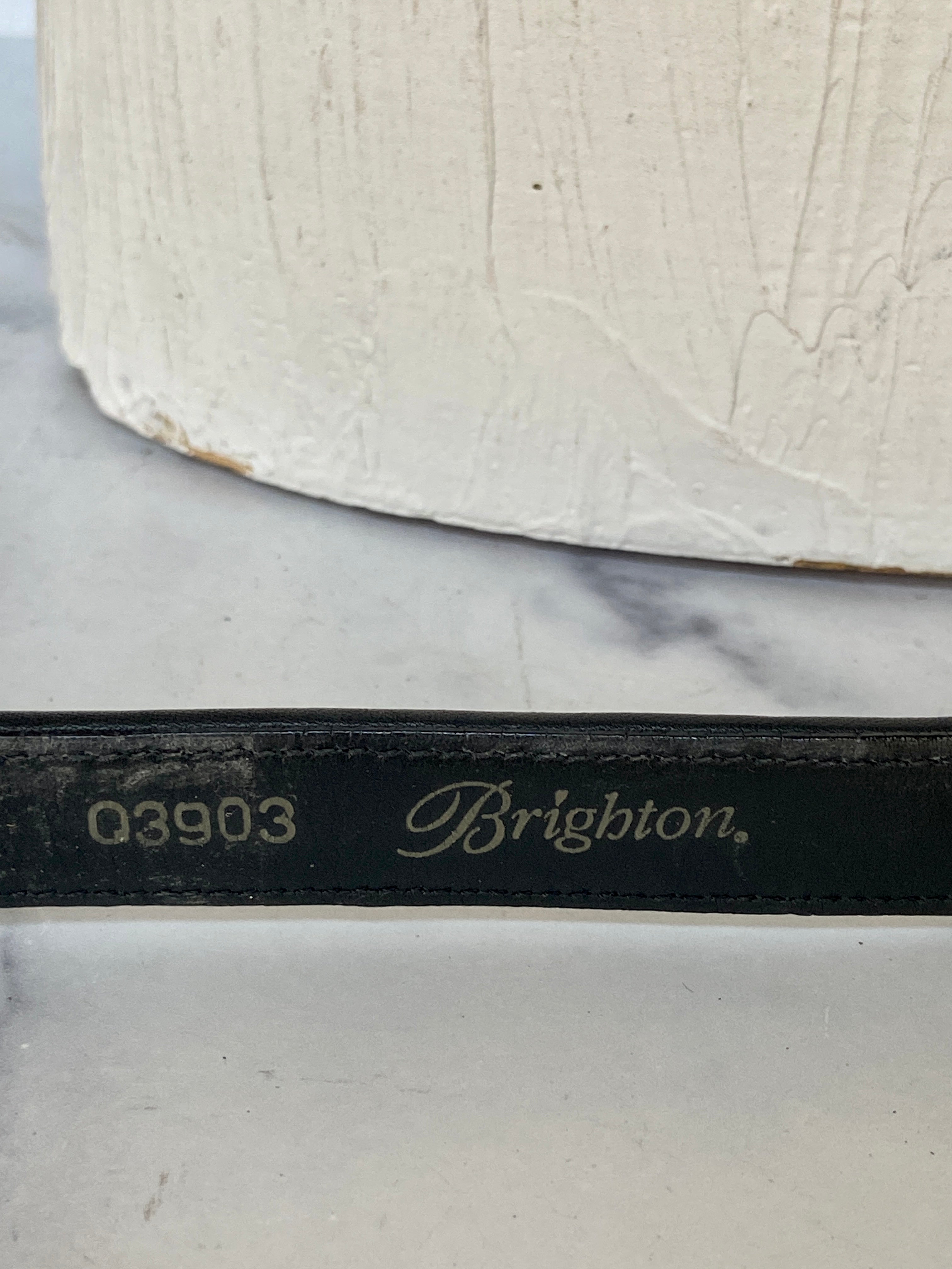 Brighton calf hair animal print belt