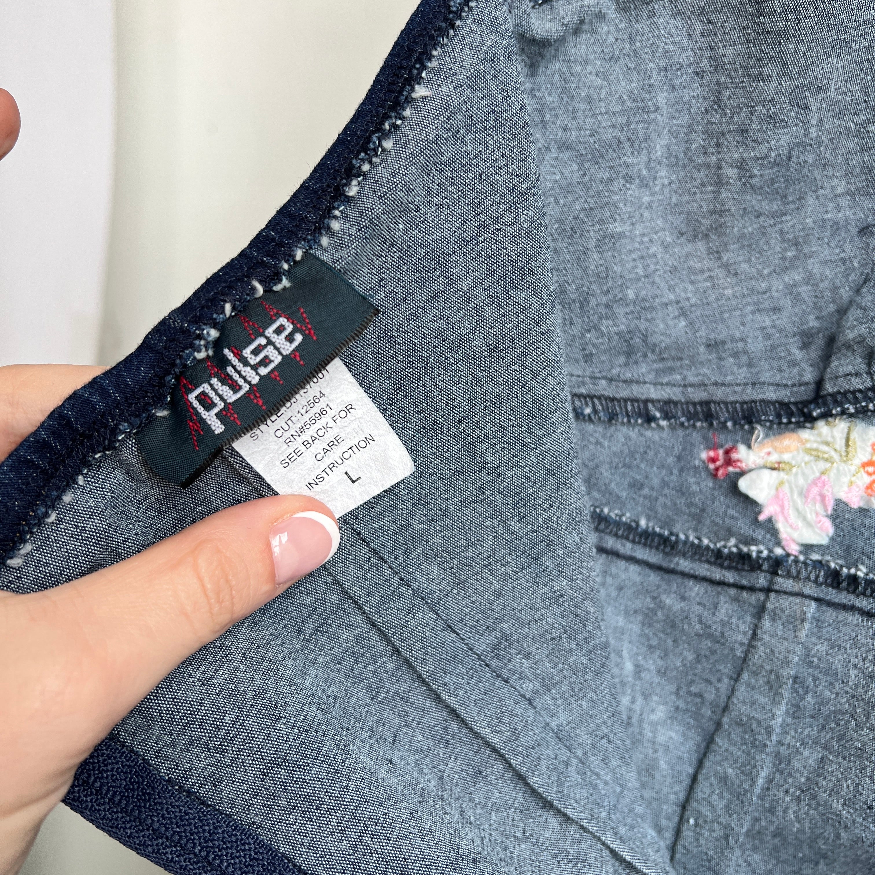 Y2K Denim halter dress (M/L)