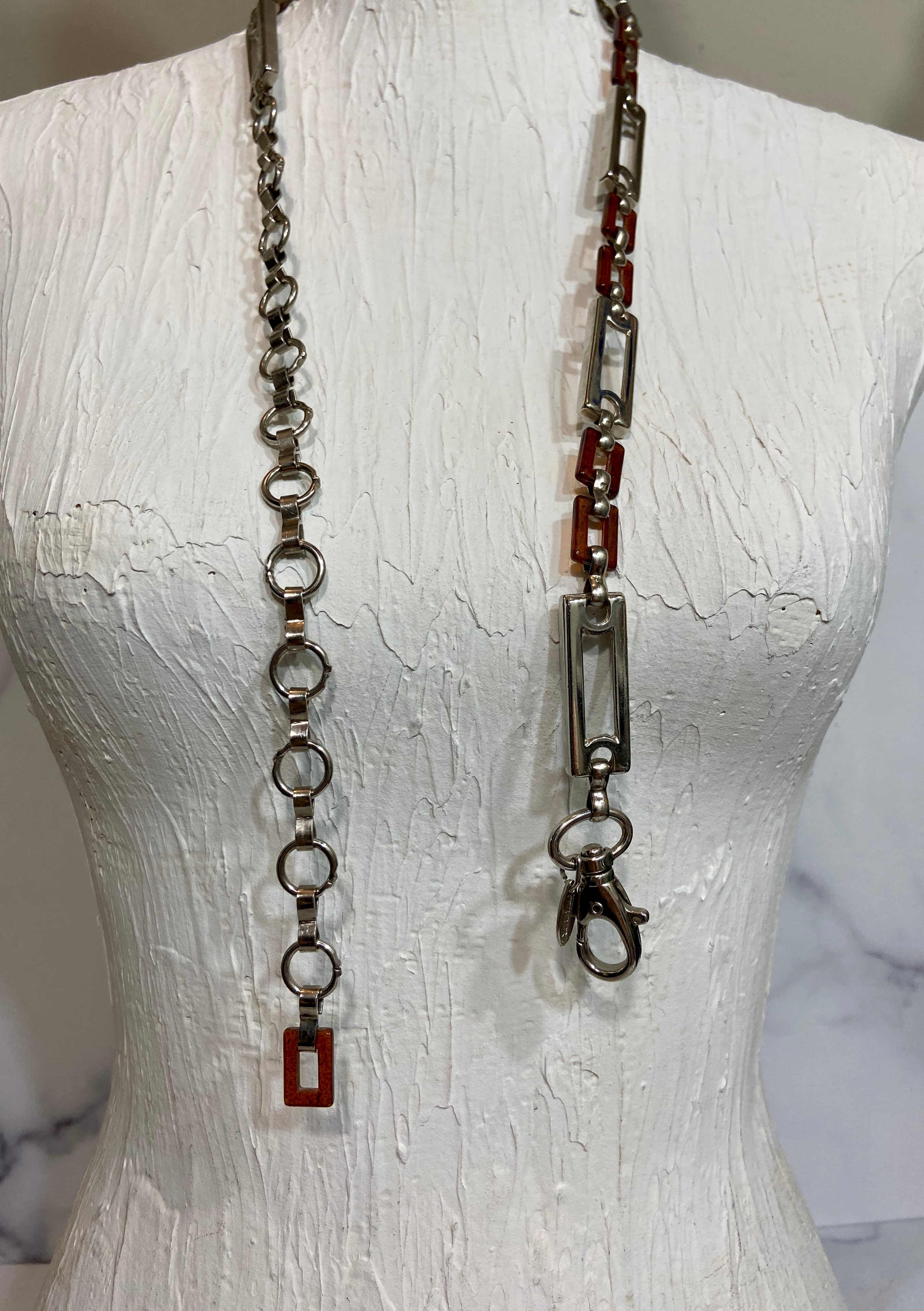 80s-90s Slim lined chain belt