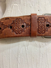 Vintage western leather belt