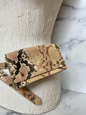 Madewell Leather Belt Bag Embossed Snakeskin