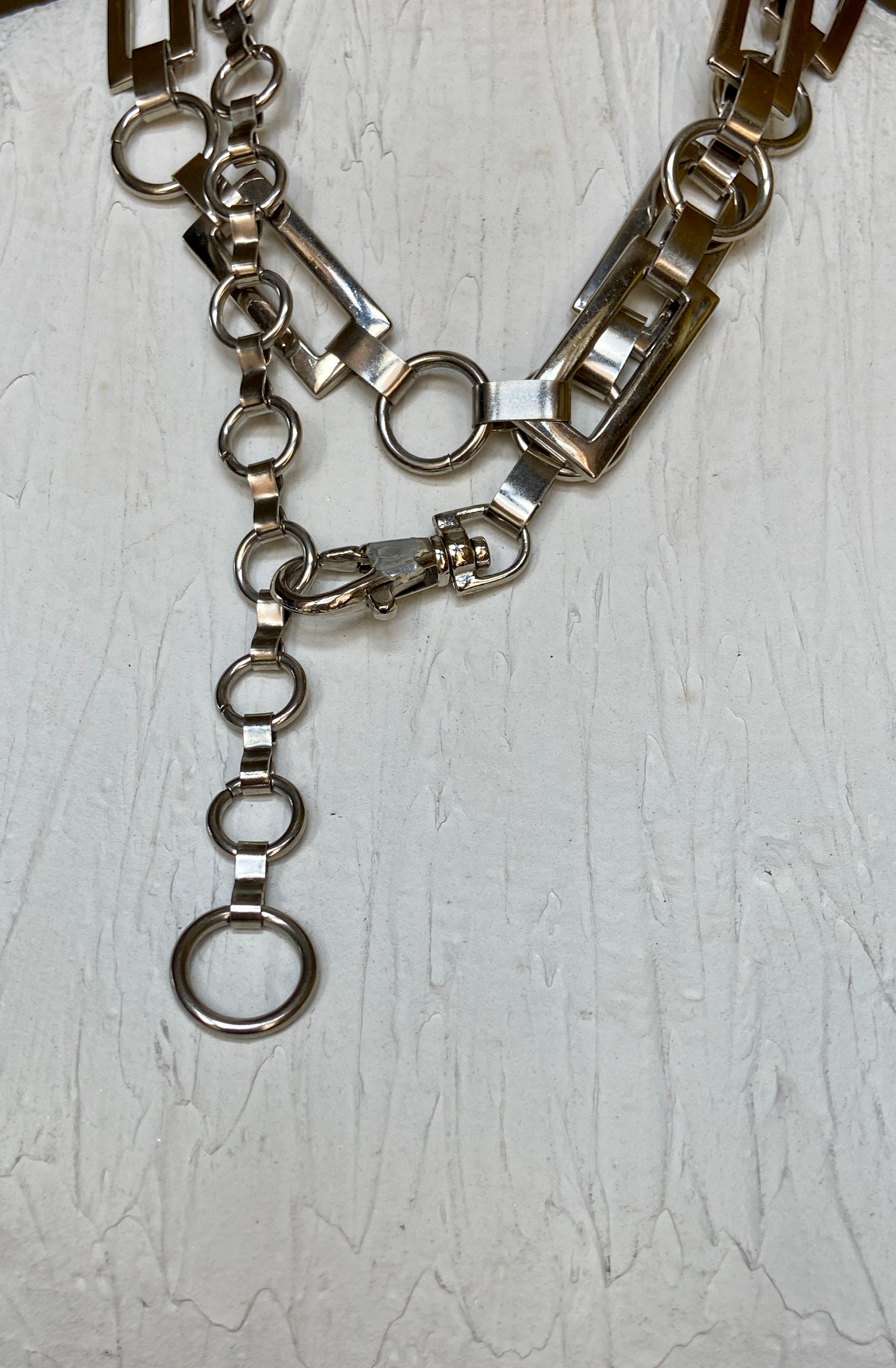 Silver metal waist chain belt