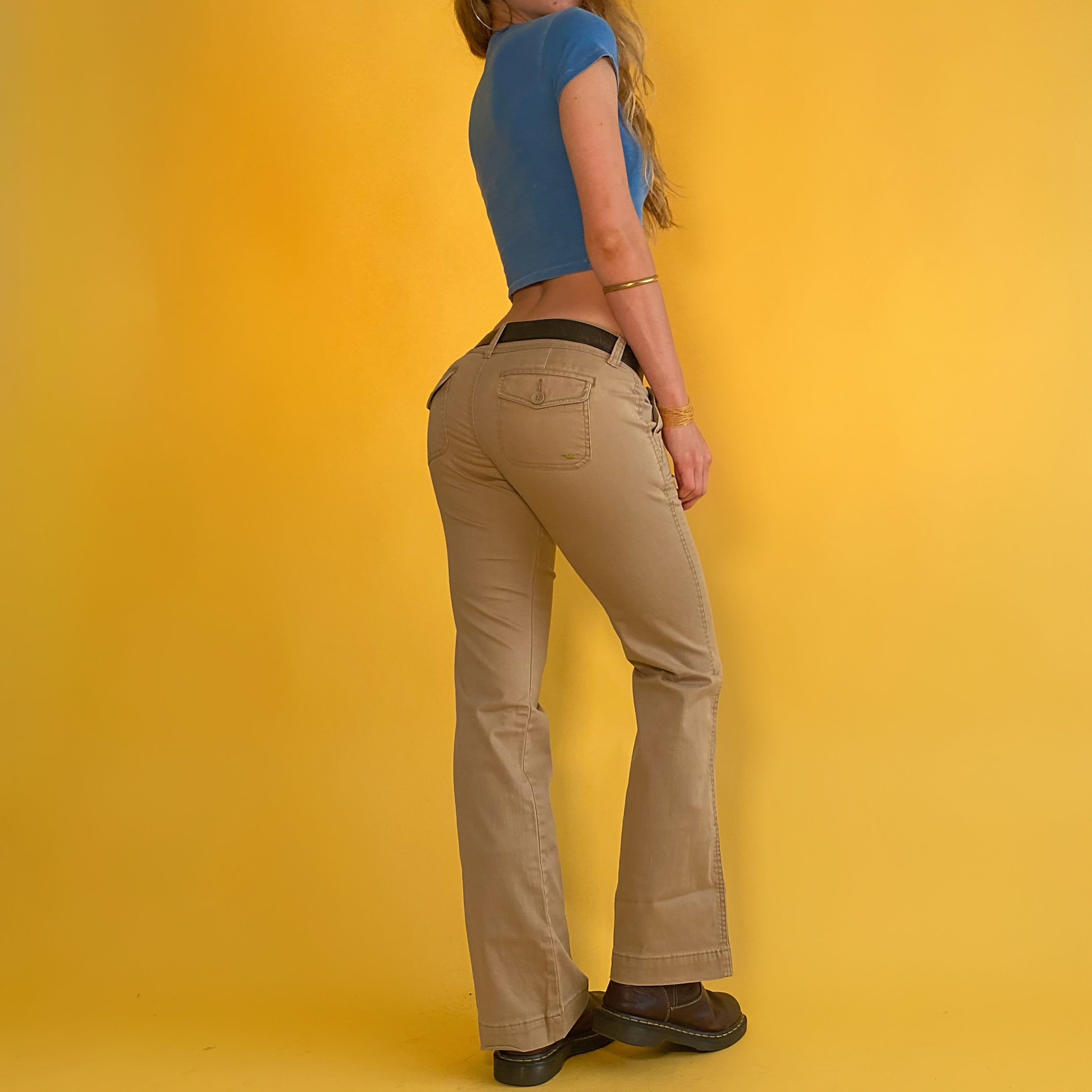 Low Rise Khaki Pants - Small