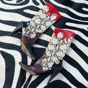 Vintage Snakeskin Bebe Boots (Size 8)