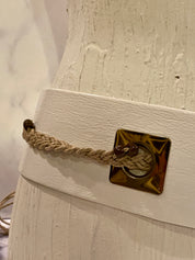 White boho belt