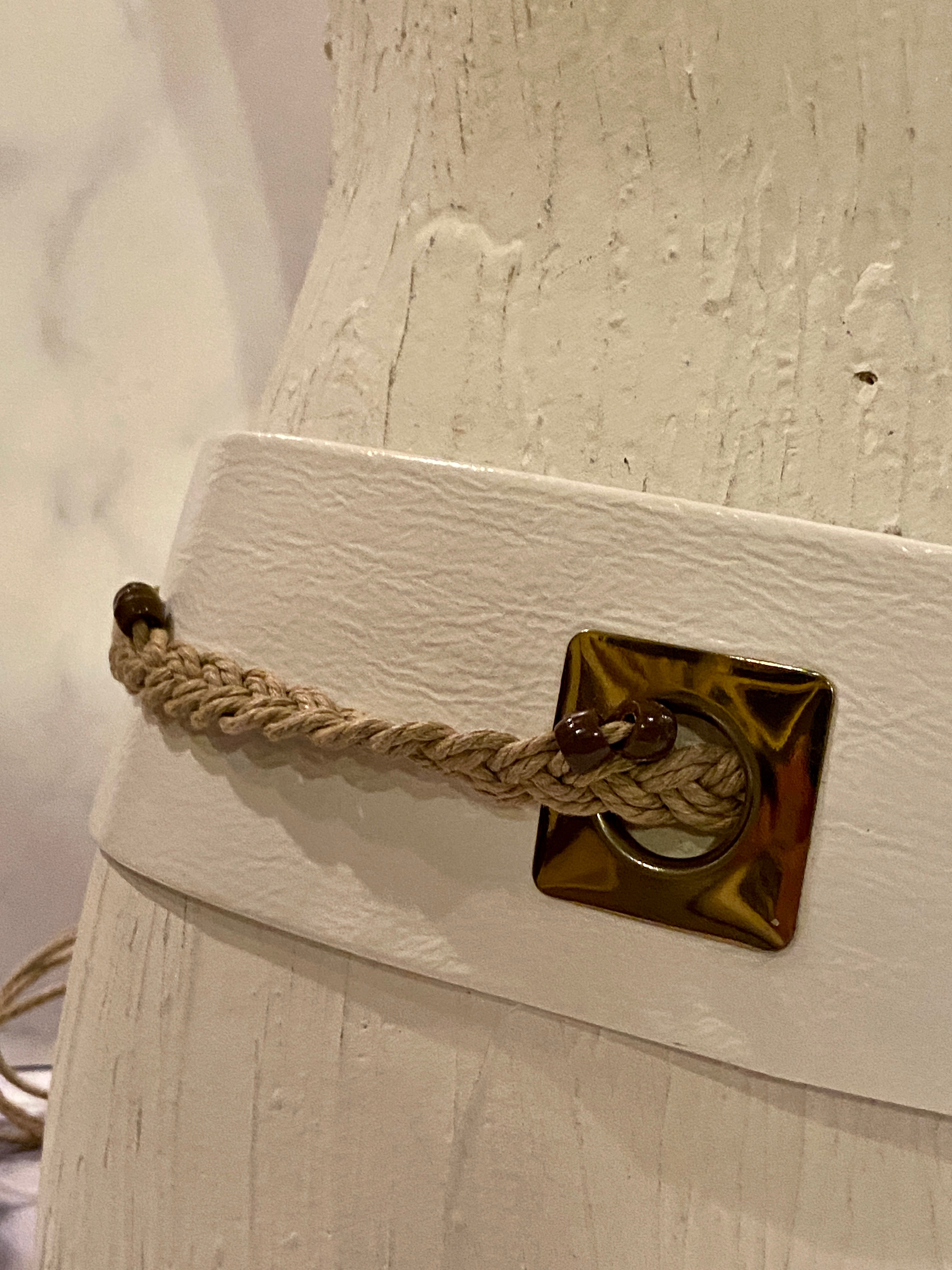 White boho belt