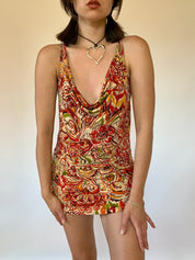 2000s Paisley Mini Dress (S)