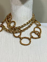 Vintage heavy gold link chain belt