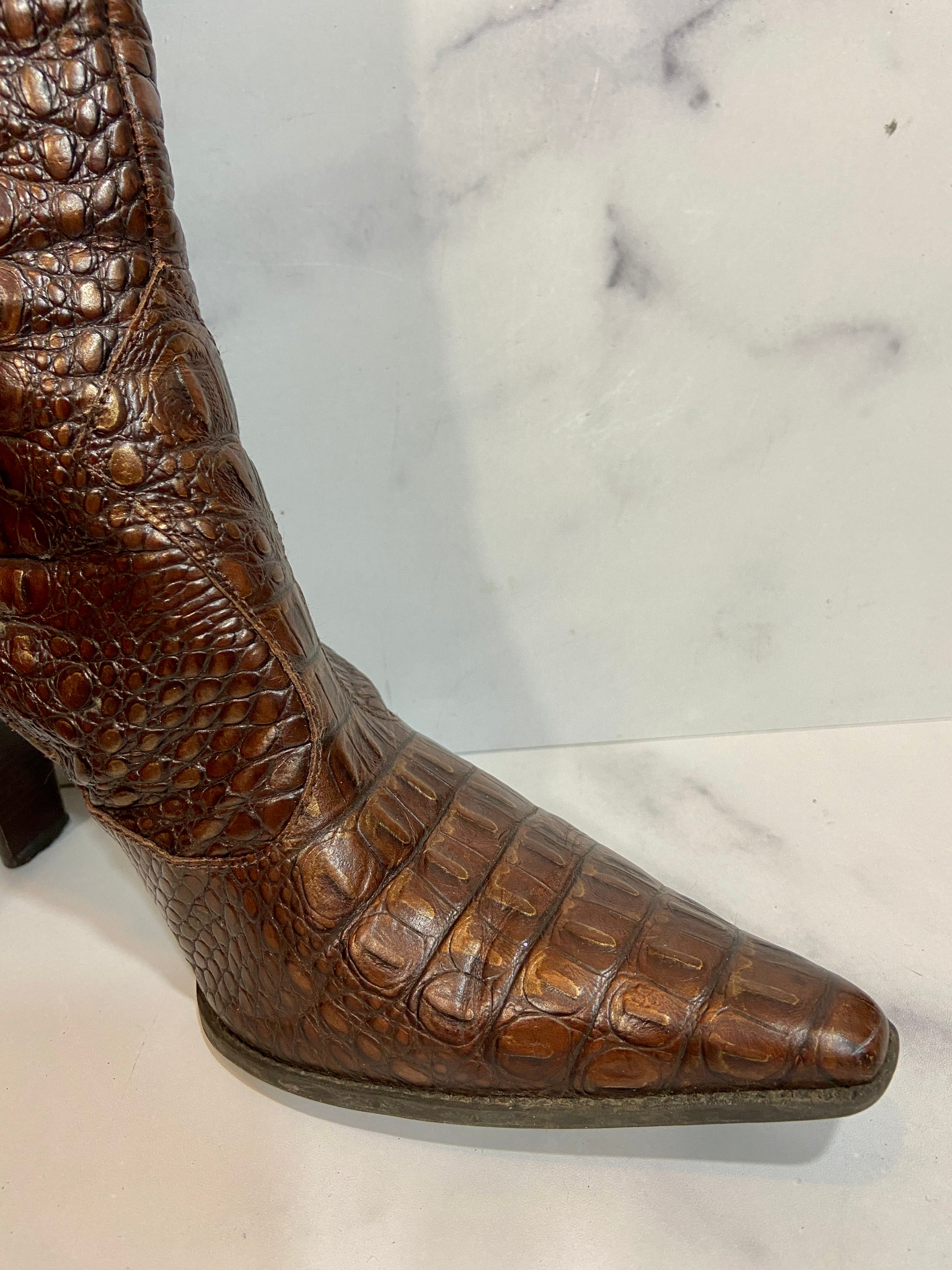 Gianni Bini crocodile boots