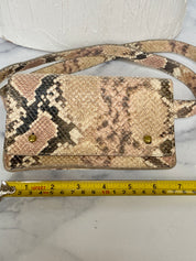 Madewell Leather Belt Bag Embossed Snakeskin