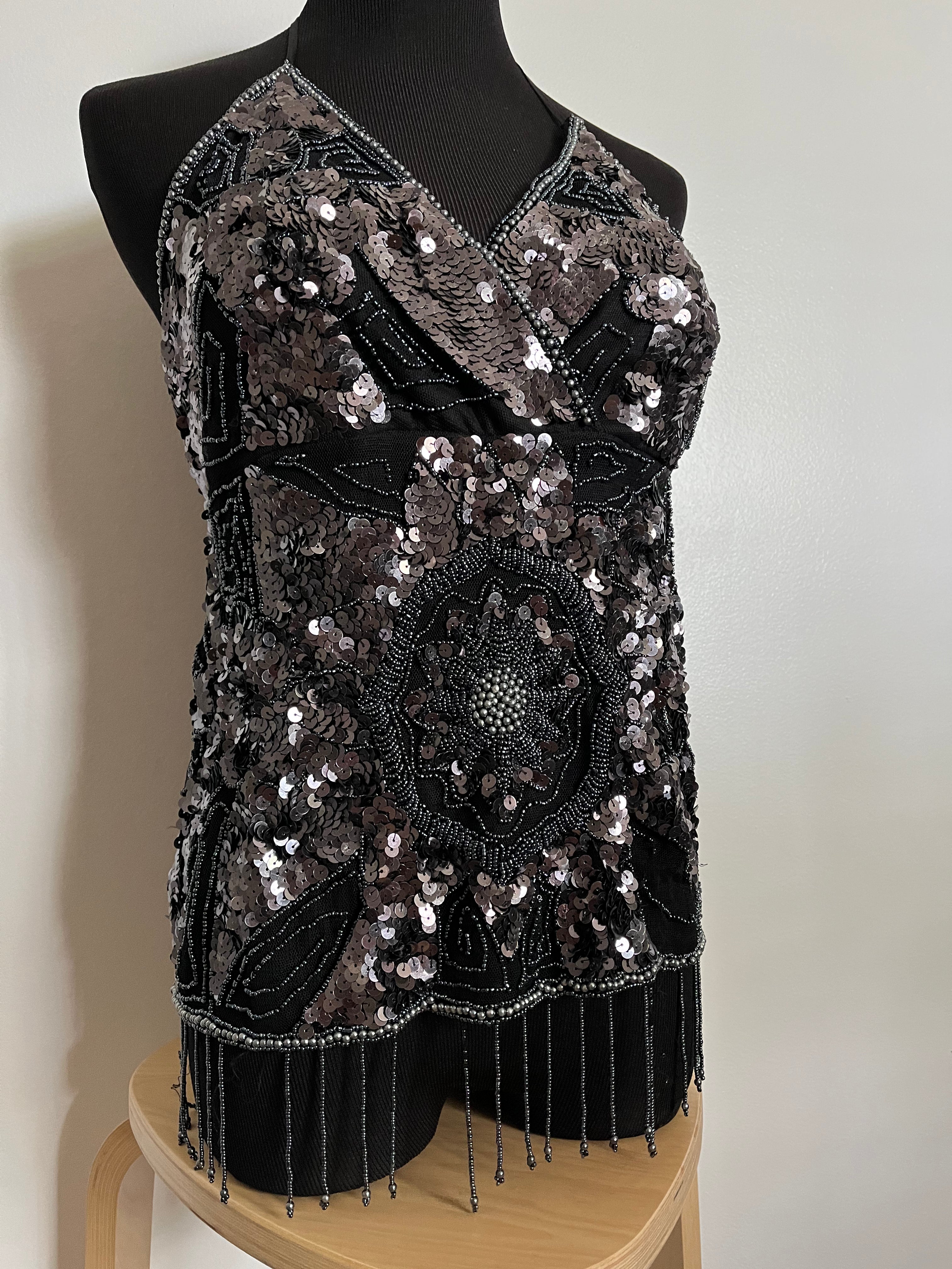 00’s Shakira backless beaded halter