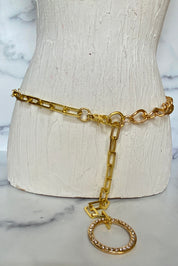 Gold tone chain belt