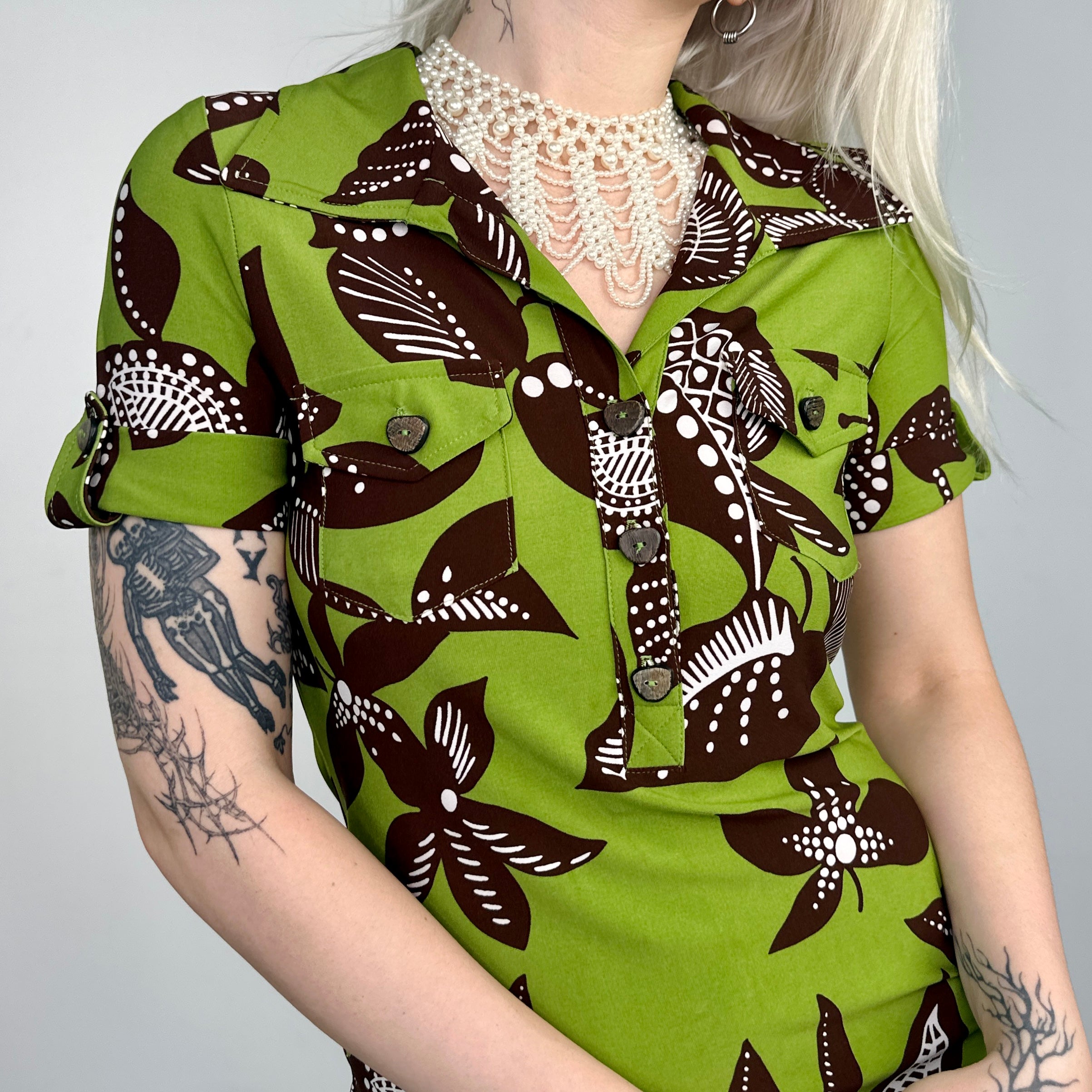 Tropical Style Mini Dress (S/M)