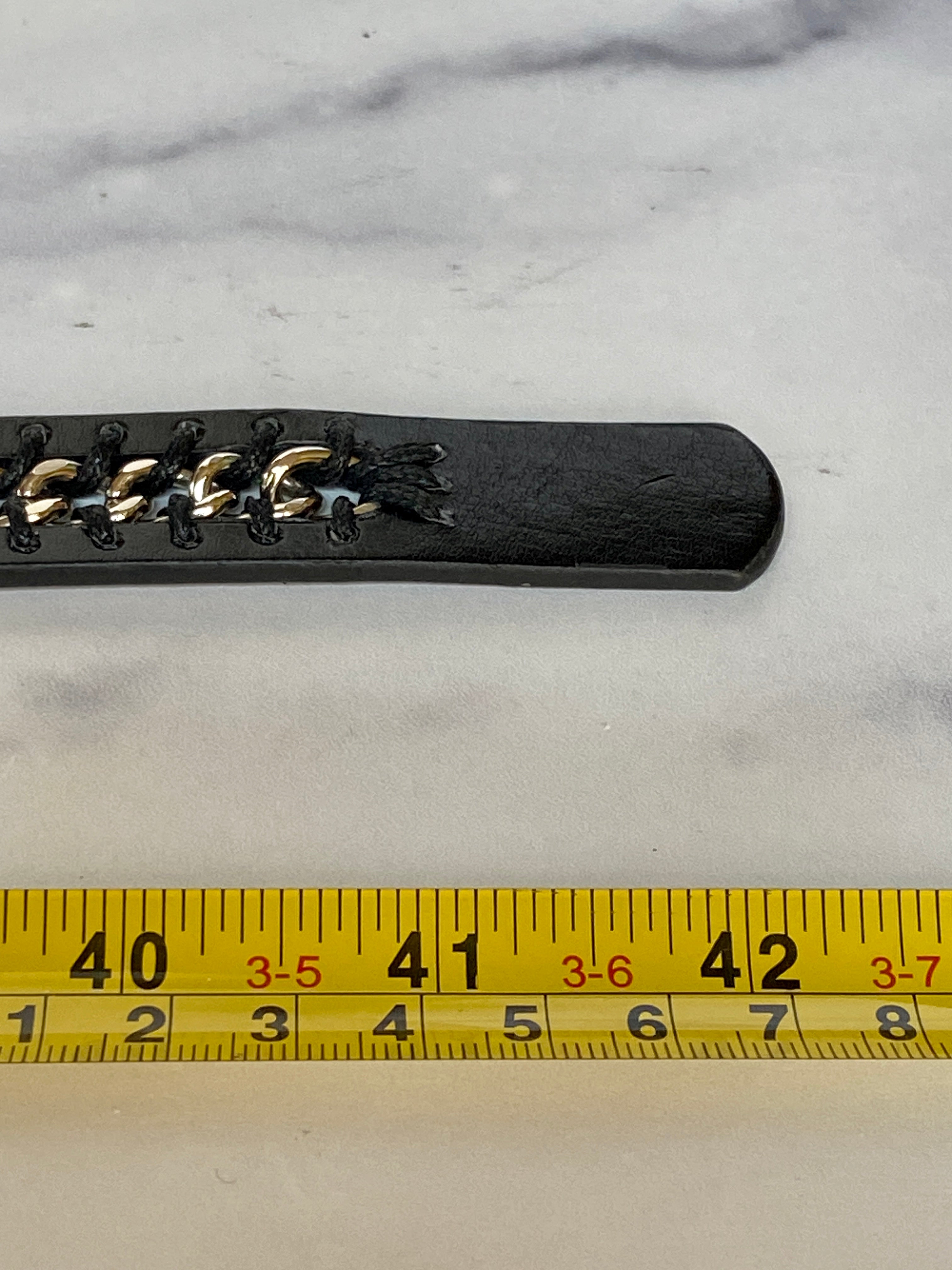 Black & metal belt