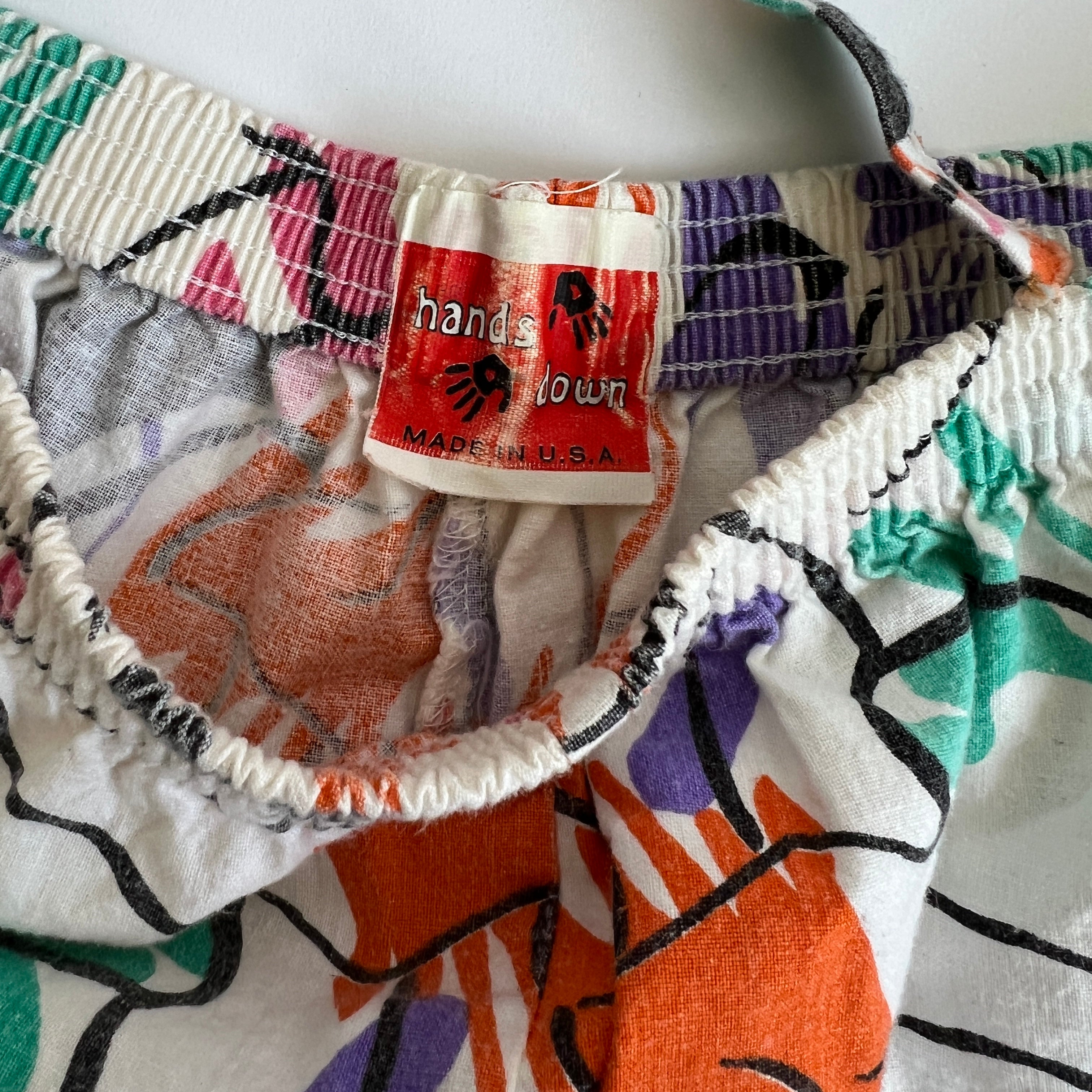 Rare vintage 80s print short set - S