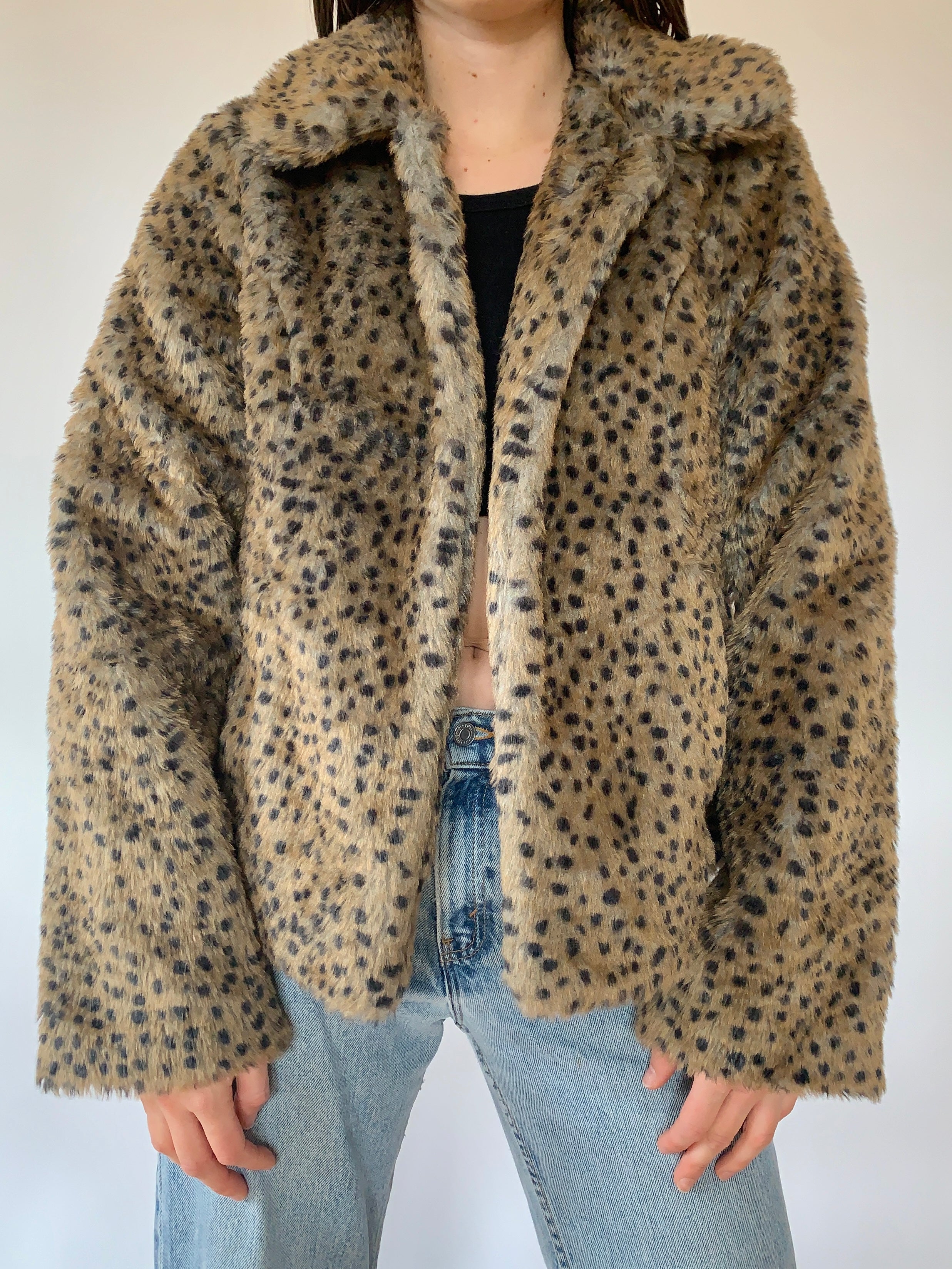 Vintage 1990s Leopard Print Coat