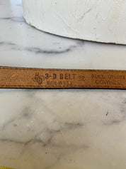 3-D red leather belt