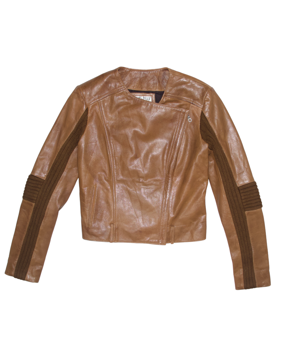 Italian Leather Motorcycle Jacket (M)
