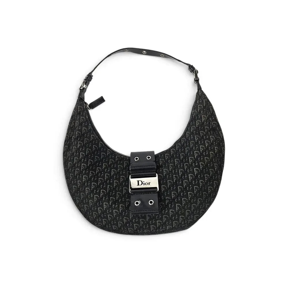 Vintage Christian Dior Street Chic Hobo Bag Black