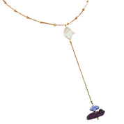 Golden Dusk Lariat Necklace