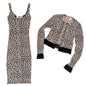 Vintage Morgan De Toi Mesh Snow Leopard Set (XS)