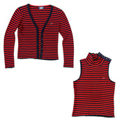 Blumarine Blugirl Striped Knit Cardigan Set (XS/S)