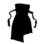 Early 2000s Black Strapless Midi Dress (S)