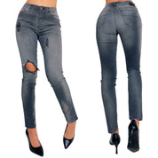 Diesel Gray Distressed Skinny Jeans (XS)