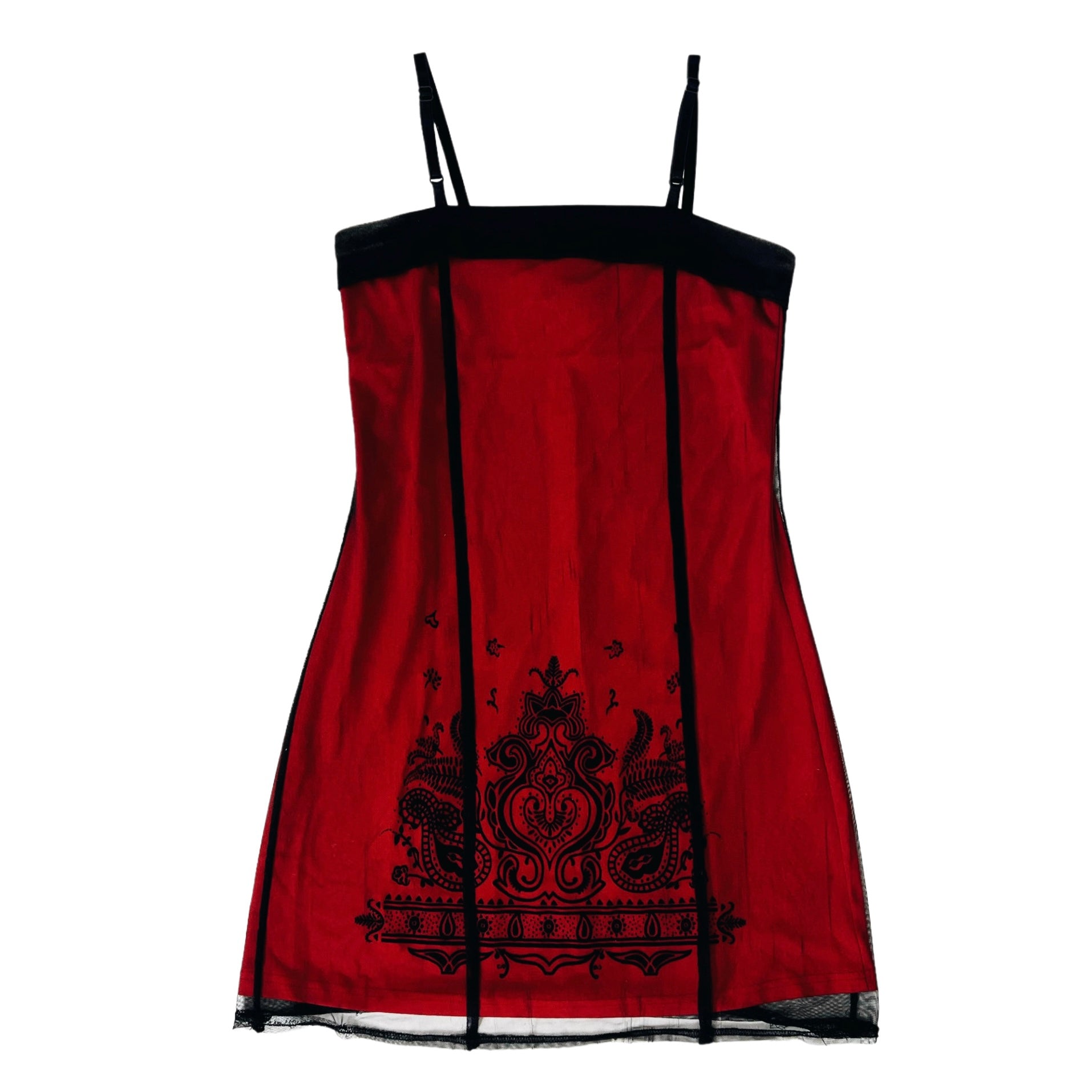 90s Red & Black Mini Dress (M)