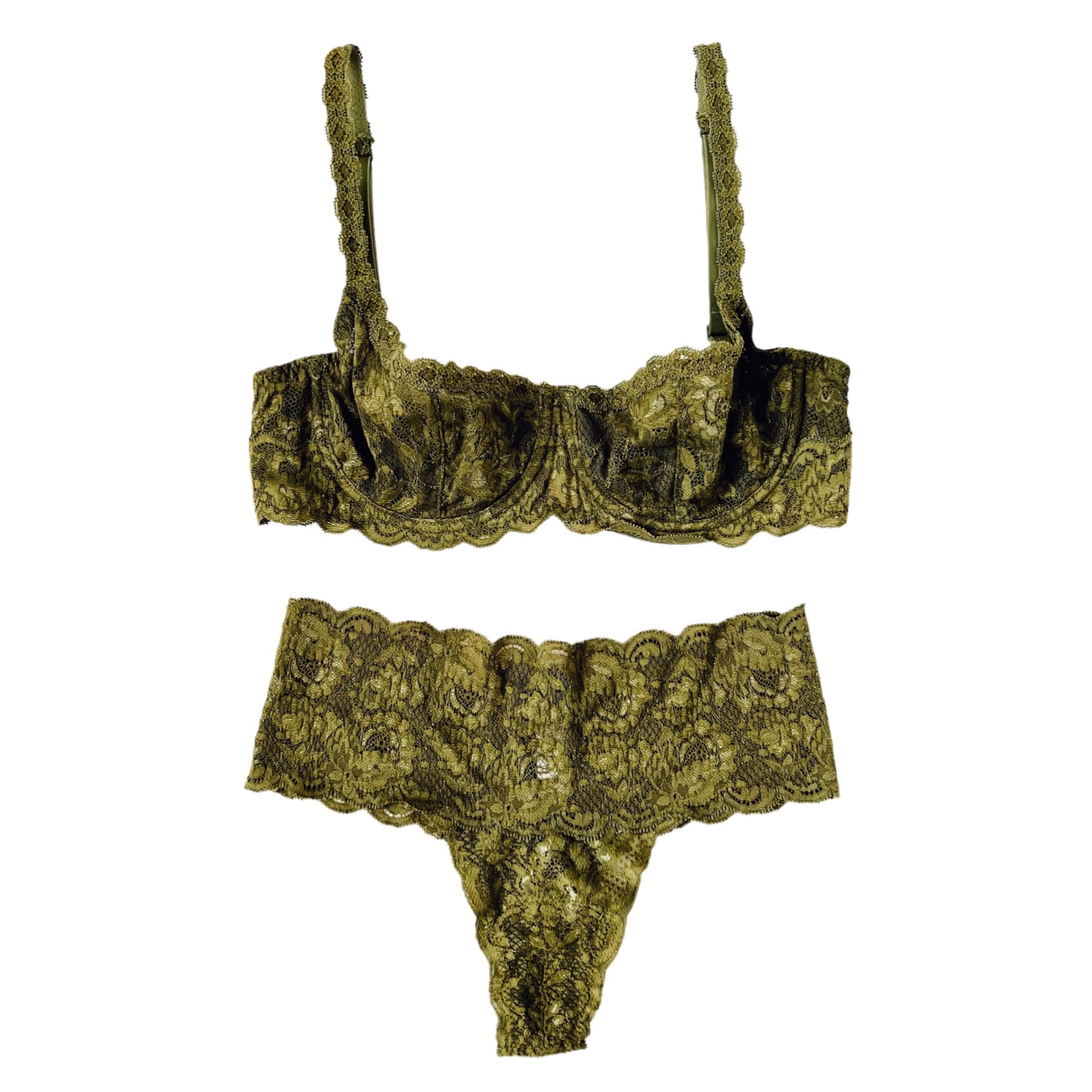 Cosabella Mossy Green Lingerie Set (S)