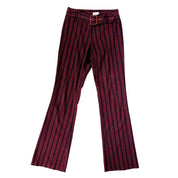 Caché Belted Pinstriped Pants (S)