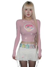 Pink Salmon Jelly Cup Top ᧔ෆ᧓