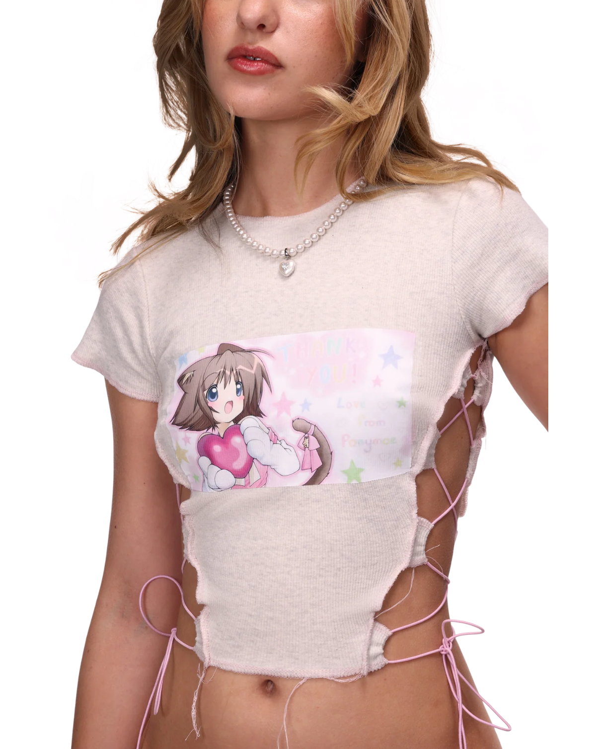 Pony Girl Lace Up ₊ ໒꒱ ‧₊. ૮ . . ྀིა⁩ Top