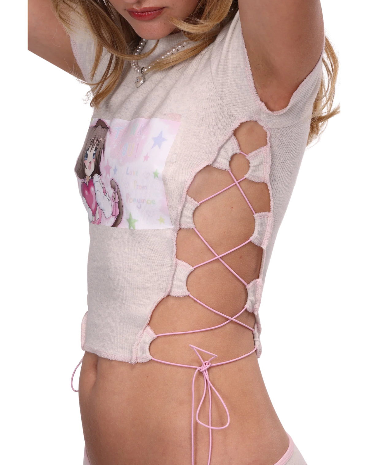 Pony Girl Lace Up ₊ ໒꒱ ‧₊. ૮ . . ྀིა⁩ Top