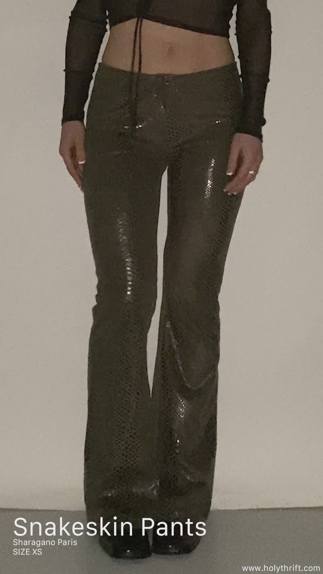 Low Rise Snakeskin Flares (XS)