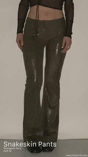 Low Rise Snakeskin Flares (XS)