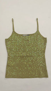 Lime Knit Sequin Cami (L)