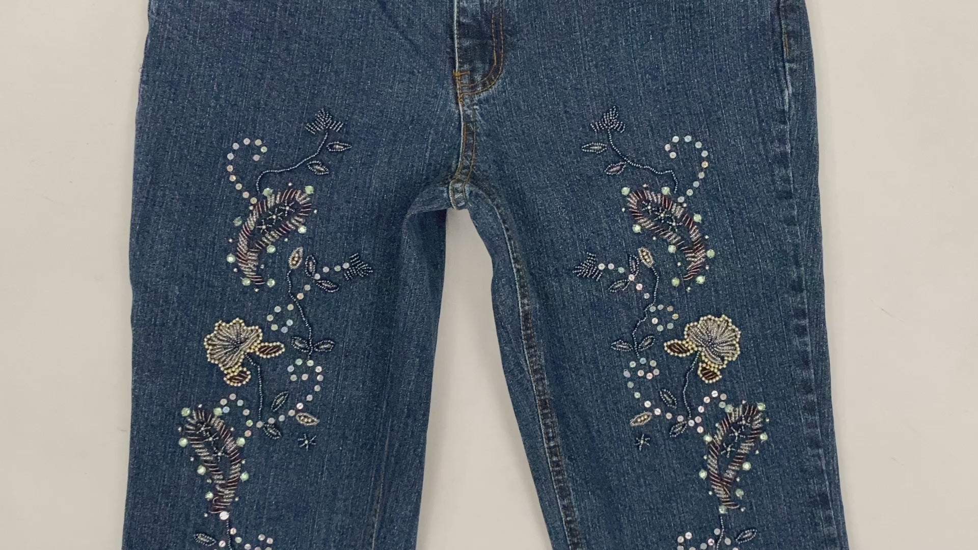 Embellished Denim Flares (M)