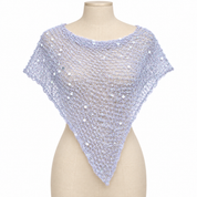Lavender Sequin Sheer Knit Poncho Top (XS-XL)