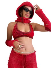 Red Bikini Top & Hood (XS-XL) (Copy)