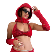 Red Bikini Top & Hood (XS-XL)