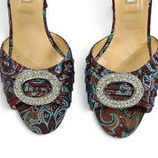 Y2k Manolo Blahnik Sedaraby Multicolor Paisley Jacquard d'Orsay Pumps (9.5)