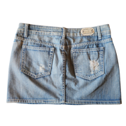 Y2K Distressed Denim Mini Skirt (M)
