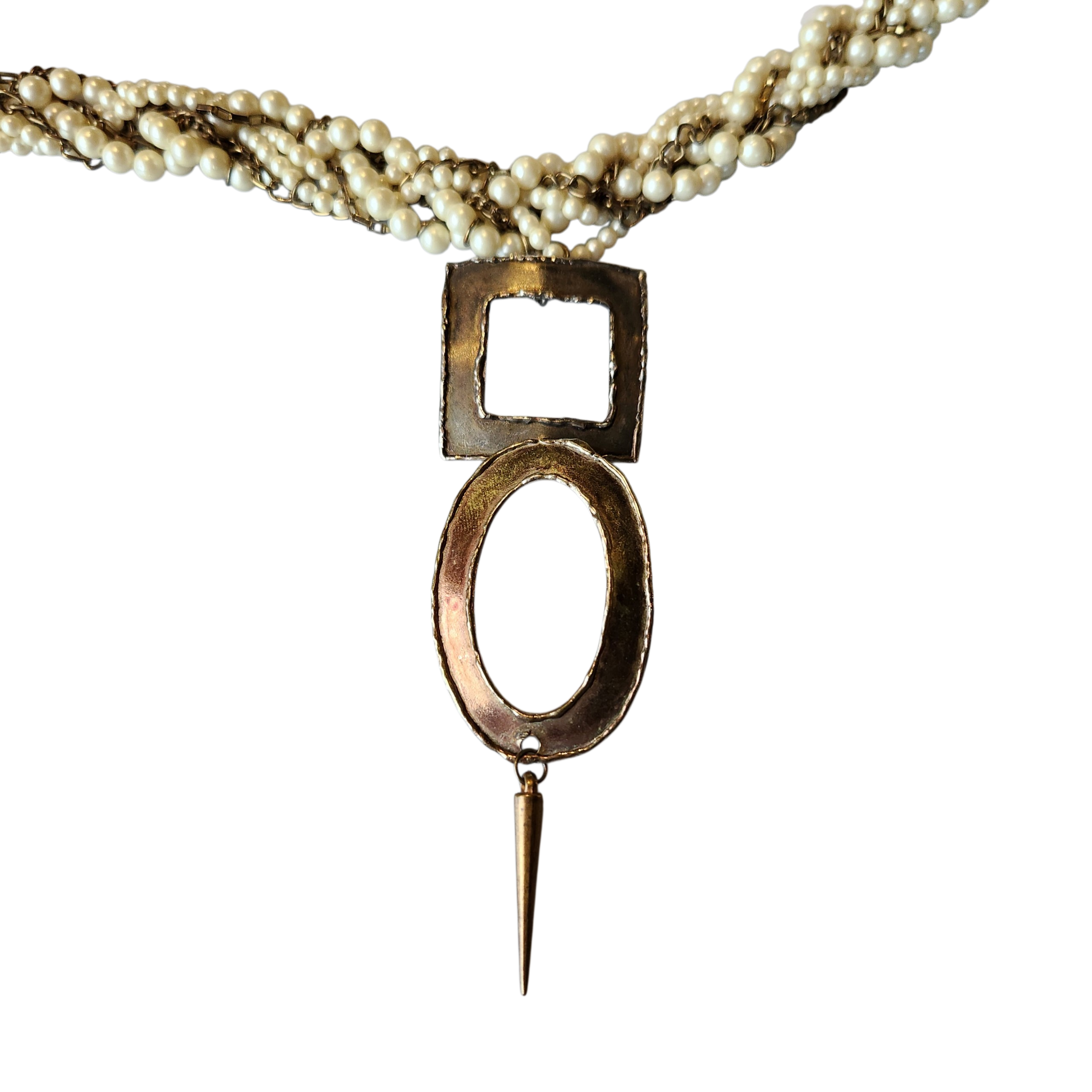 Shapes Pendant Pearl Necklace