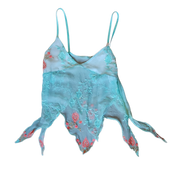 Aqua Embroidered Fairy Tank (S)