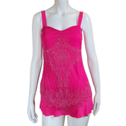 Hot Pink Beaded Top (XS)