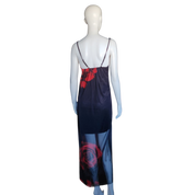 Black Rose Mesh Maxi Dress (M)