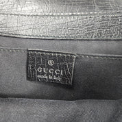 Vintage Gucci by Tom Ford Black GG Canvas Horsebit Chain Shoulder Bag Clutch Y2K